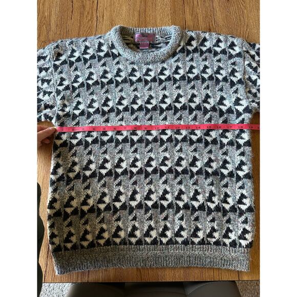 Concrete Mix Vintage Pattern Knit Sweater Size Medium - Picture 3 of 4